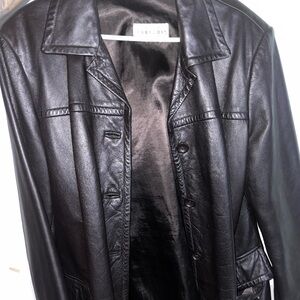 Black leather jacket